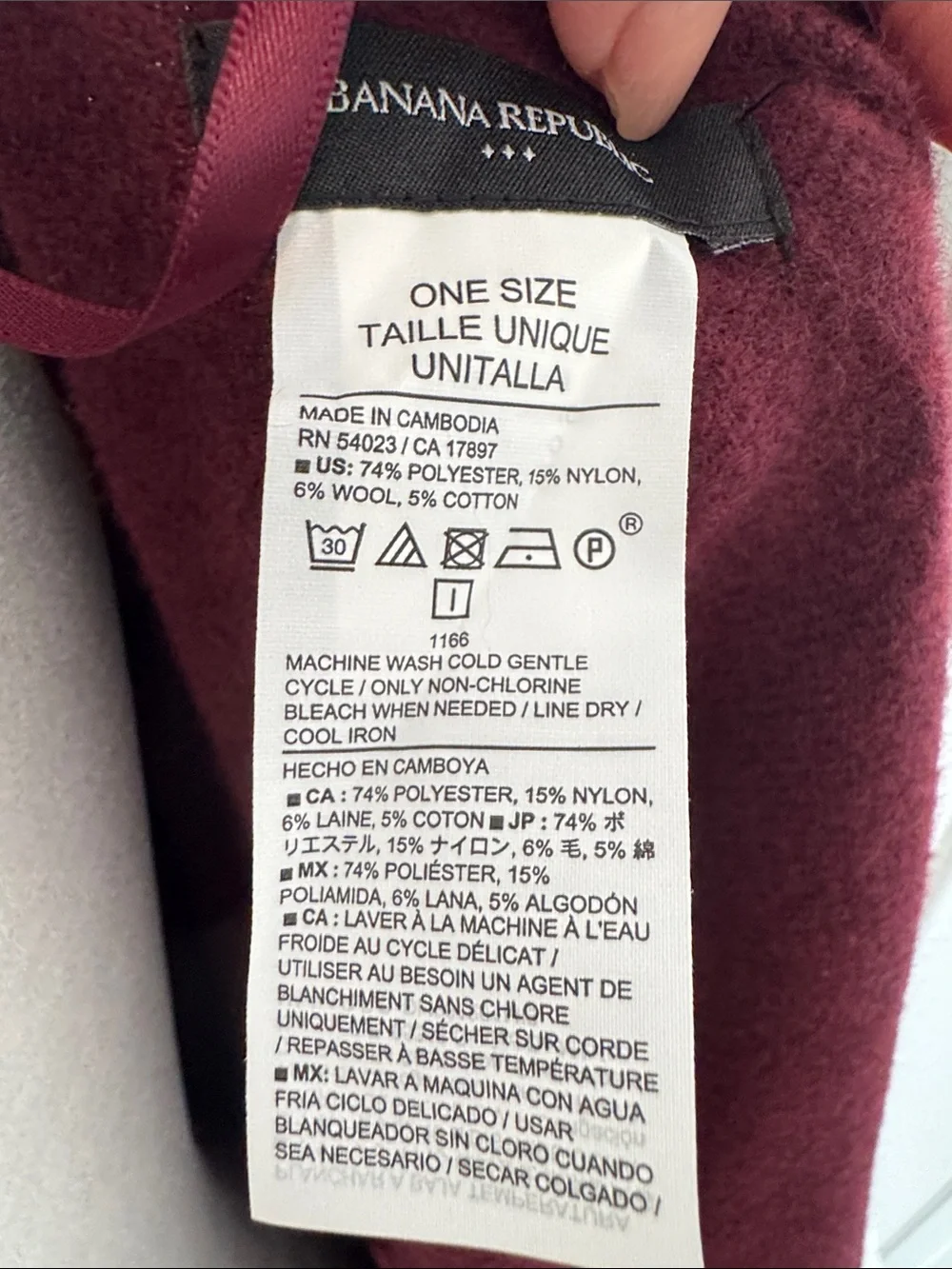 Banana Republic Burgundy Fringe Cape